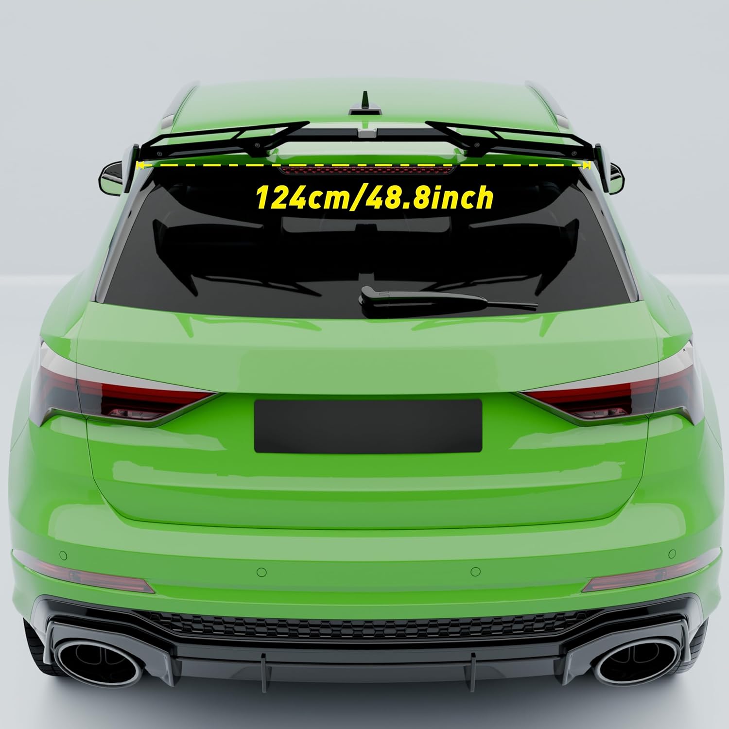 Universal Rear Window Roof Spoiler Wing Gloss Black Compatible with Most Hatchback/SUV/Wagon Hatch Mount