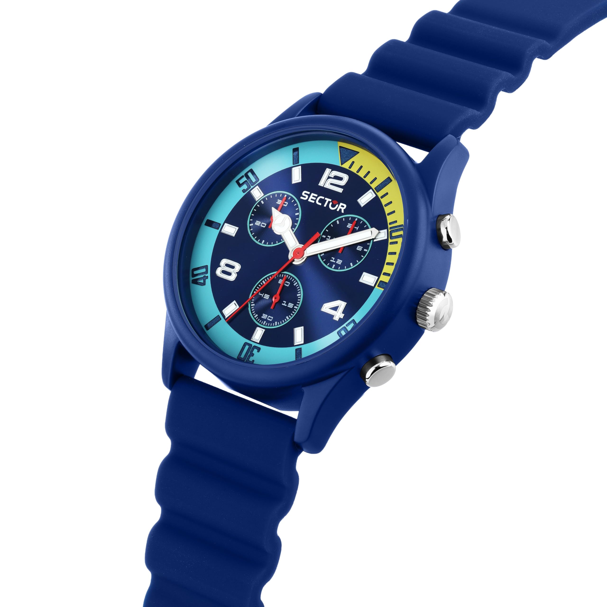 Sector No Limits Orologio Uomo, Cronografo, Analogico, 43 mm, Collezione H2O, Silicone | Acciaio, Materiale Sintetico, Cassa 43.00mm, Forma Rotonda