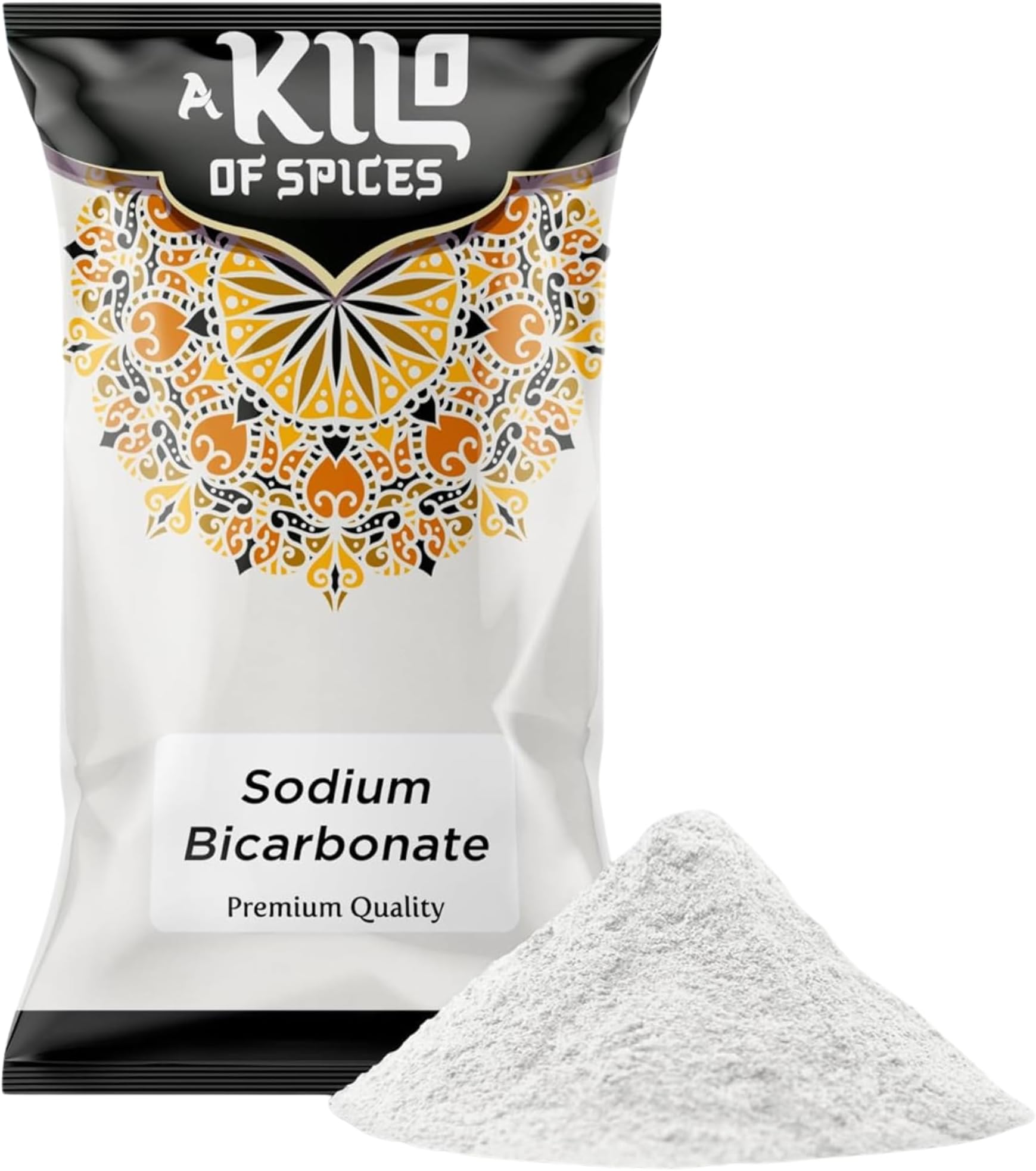 A Kilo of Spices | Pure Bicarbonate of Soda 1 Kg - Baking Soda for Cleaning, Cooking, and More - Multipurpose Household Essential | Versatile Food Grade Sodium Bicarbonate