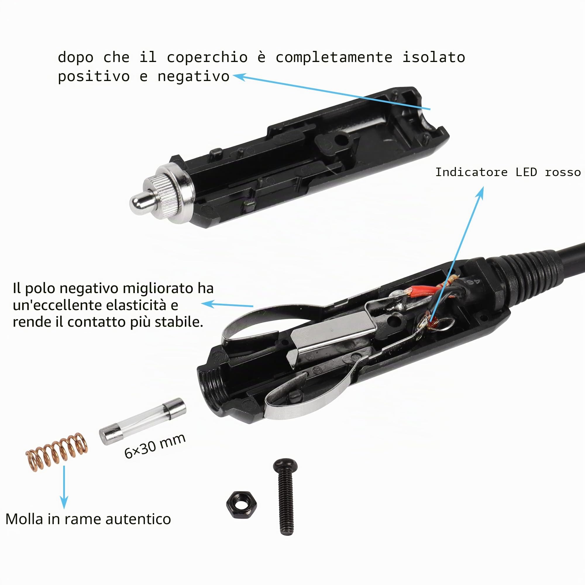 CERRXIAN Cavo da accendisigari 16 AWG a XT30, cavo da XT30 femmina a maschio accendisigari 12V-24V, utilizzato per batteria al litio polimero a controllo remoto FPV Drone-1,1 m