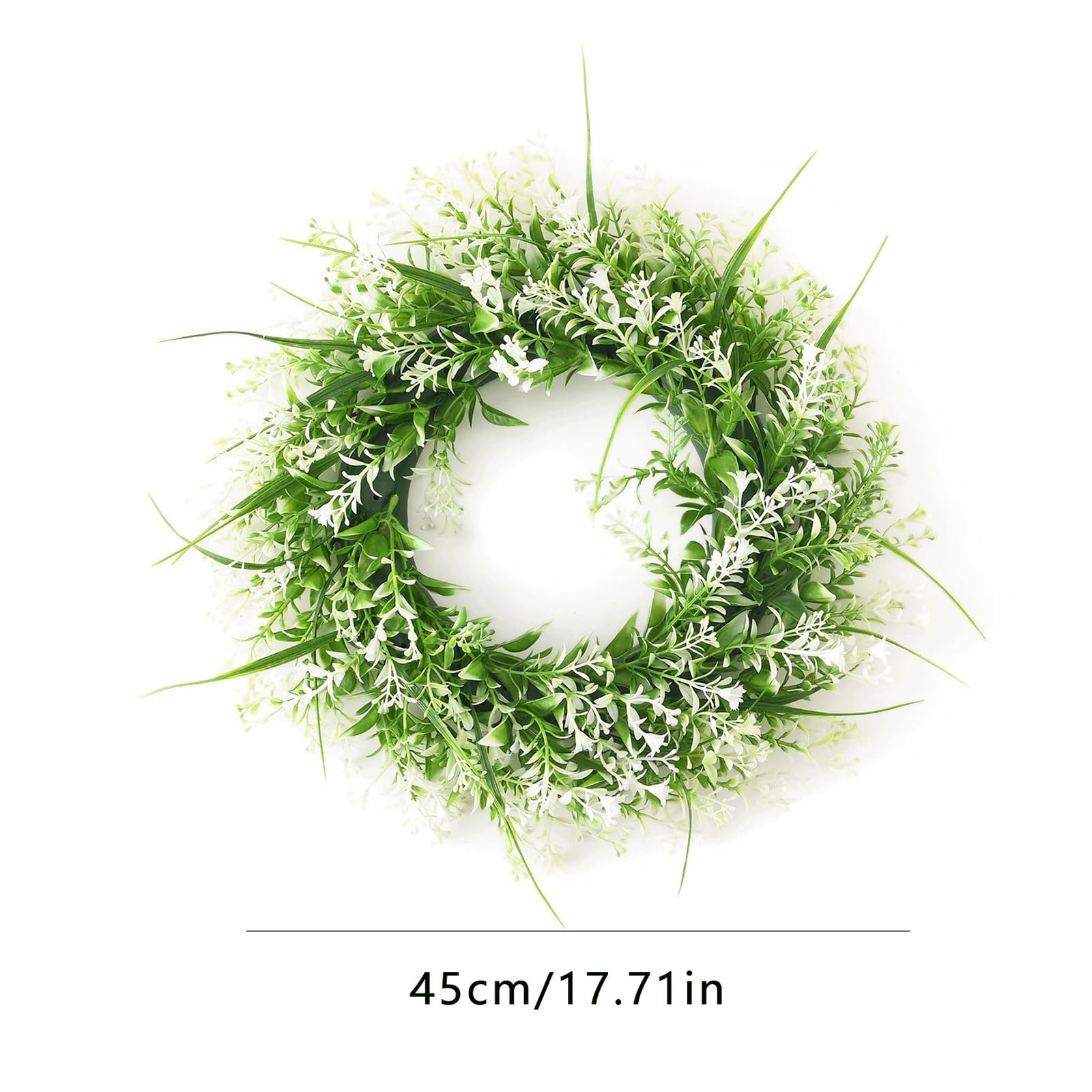 Ghirlanda per Porta d'ingresso Ghirlanda Esterna 16x16 Pollici Decorazione per Matrimonio e casa Primavera Estate Corona per Porta Decorazione per Interni ed Esterni