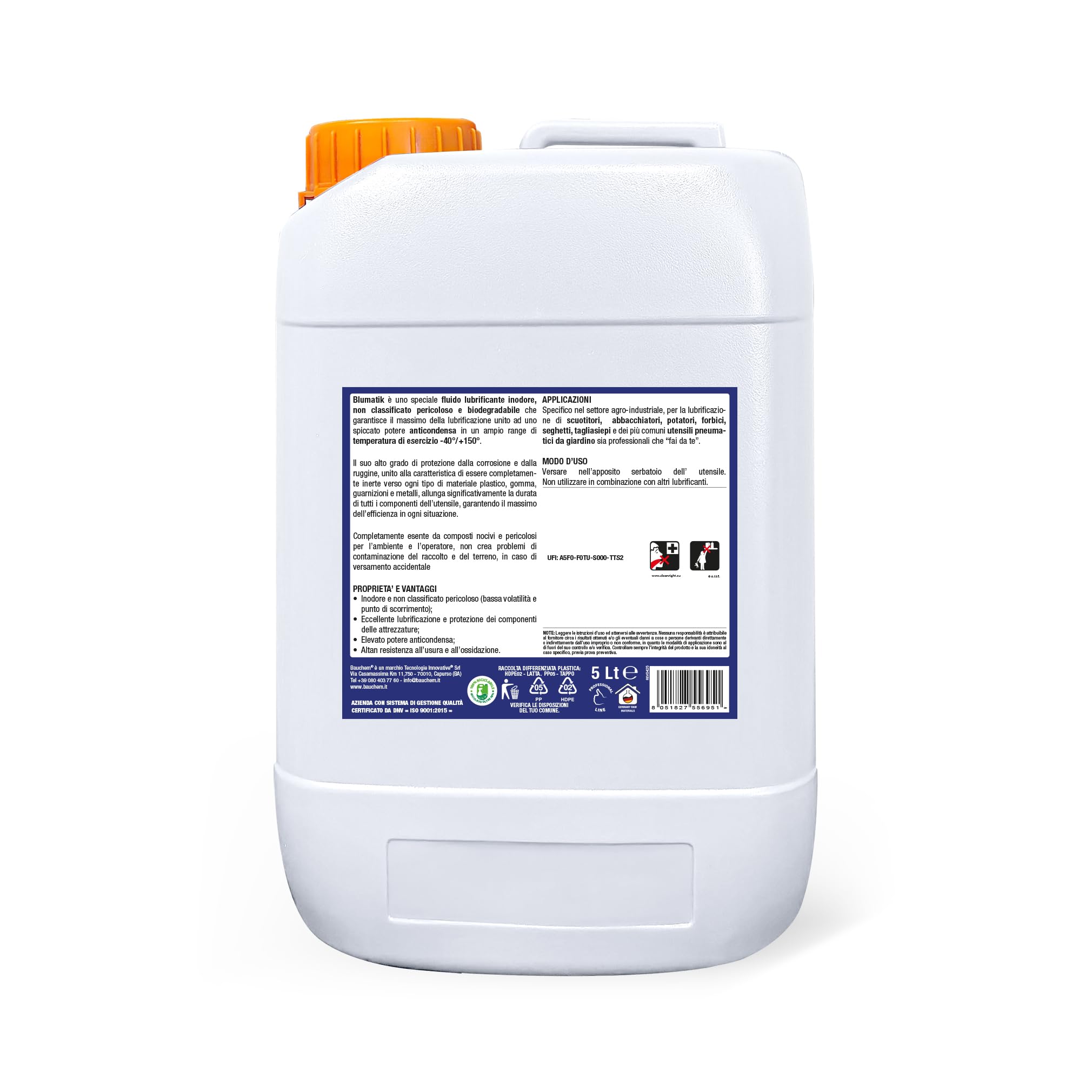 Blumatik Fluido Lubrificante Anticondensa per Utensili Agricoli e da Giardino -40°/+150° 5 Lt