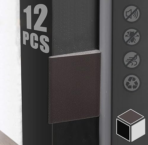 12 piezas de sellos de esquina de puerta, almohadillas autoadhesivas para sellar esquinas, tapones de cuña de puerta, tira de sellado de espuma para