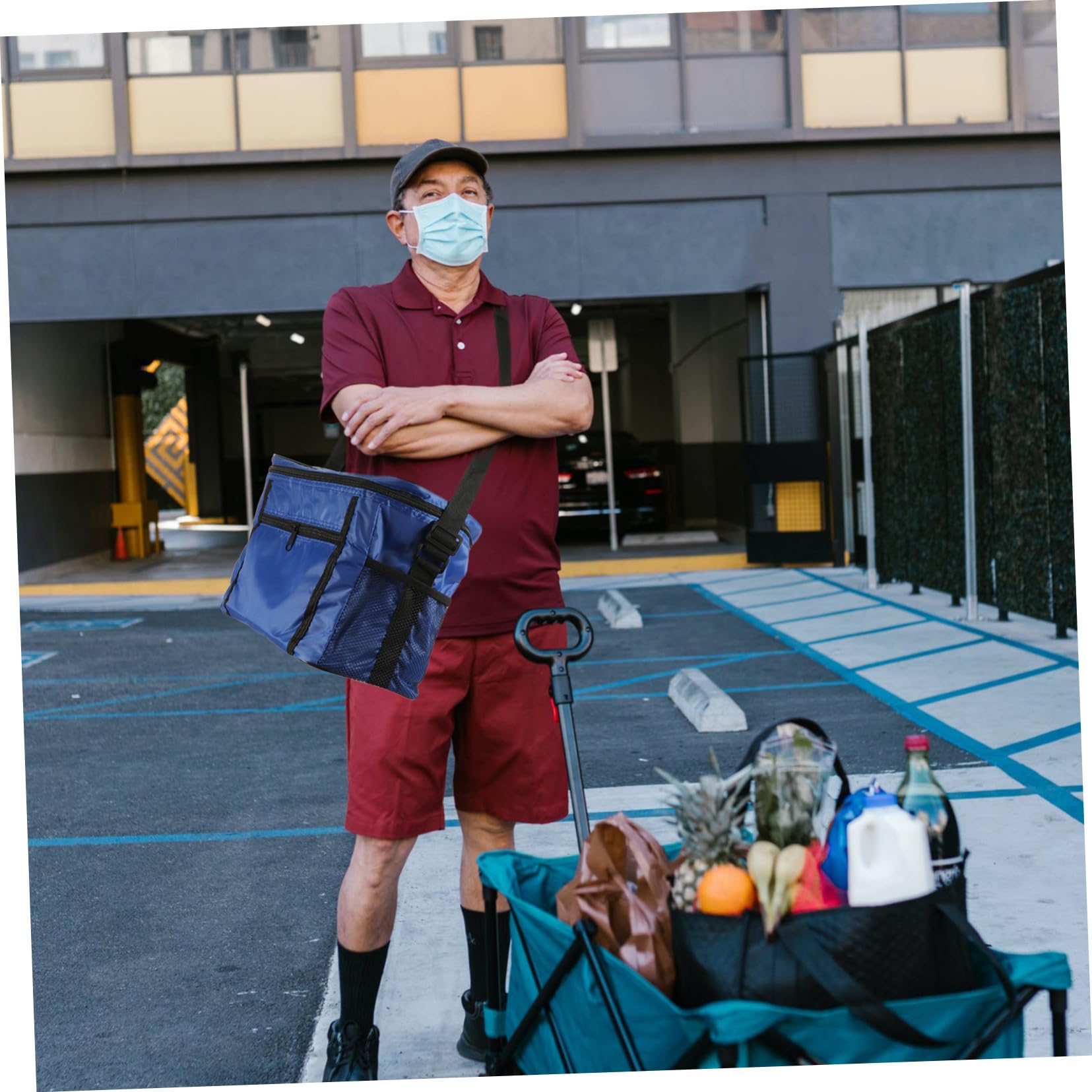Alipis Bolsa para Fiambrera de Tela Oxford Azul Aislante para Alimentos | Mantiene Frescos y Calientes los Alimentos, para Parque de Atracciones y Clases Escuela