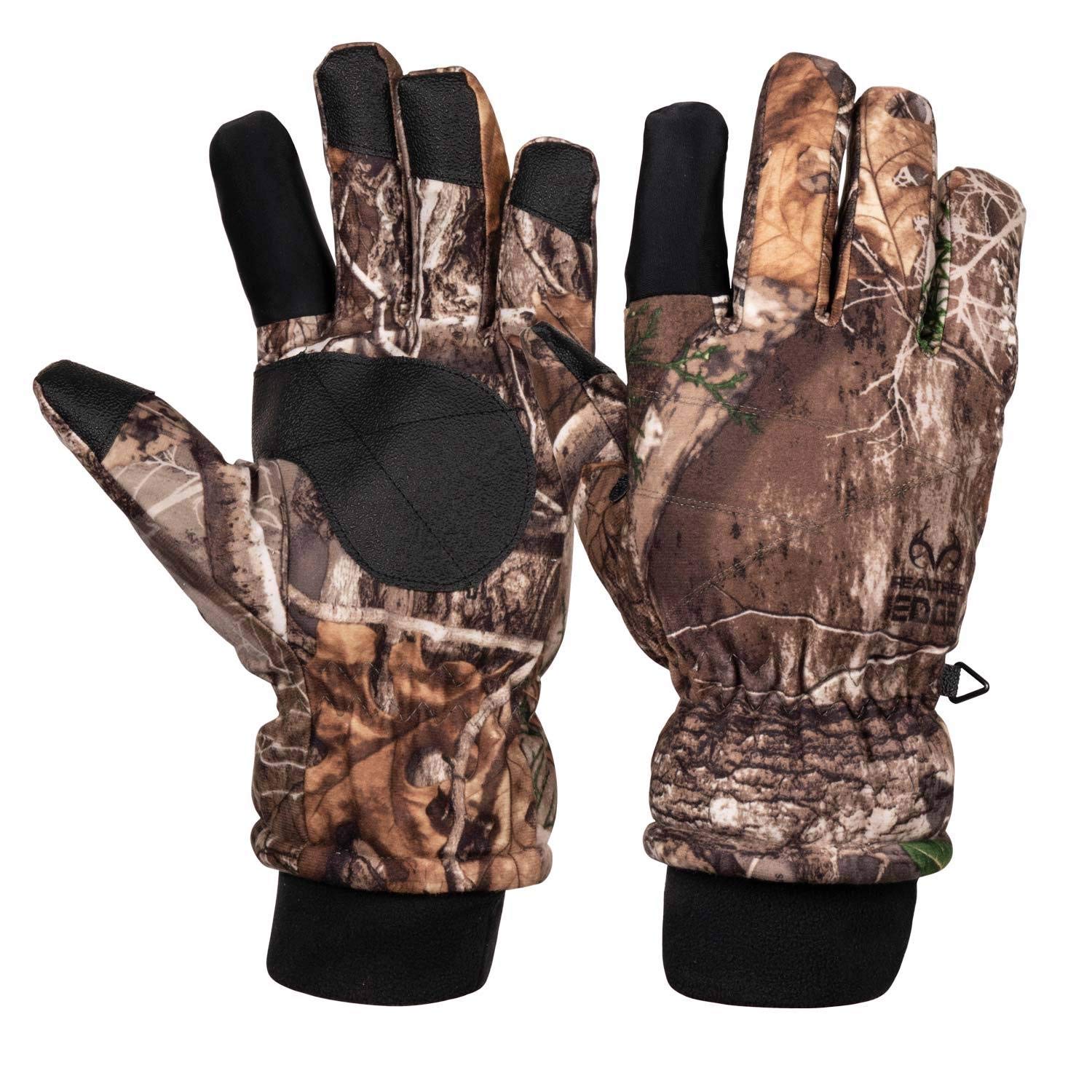 Gants de chasse imperméables et perméables à l'air Manzella Woodsman, camouflage RealTree Xtra