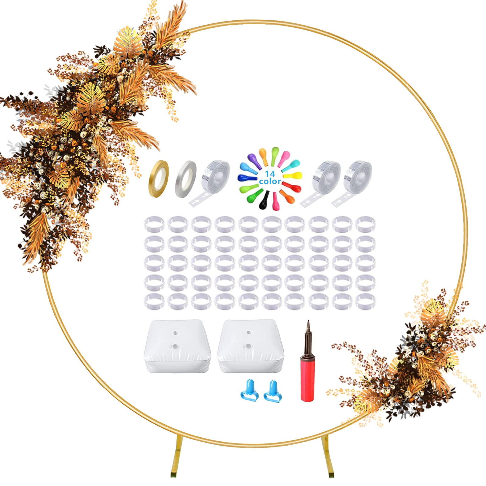 Yaseingoo Round Balloon ArchFrame, Golden Circle Balloon