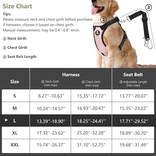 Miniatura 63 de VavoPaw Dog Seat Belt, Safety Vest Dog Car Harness with Adjustable Buckle Dog Seat Belt for Vehicle Nylon Pet Safety Seat Belts Heavy Duty(M, Blue)