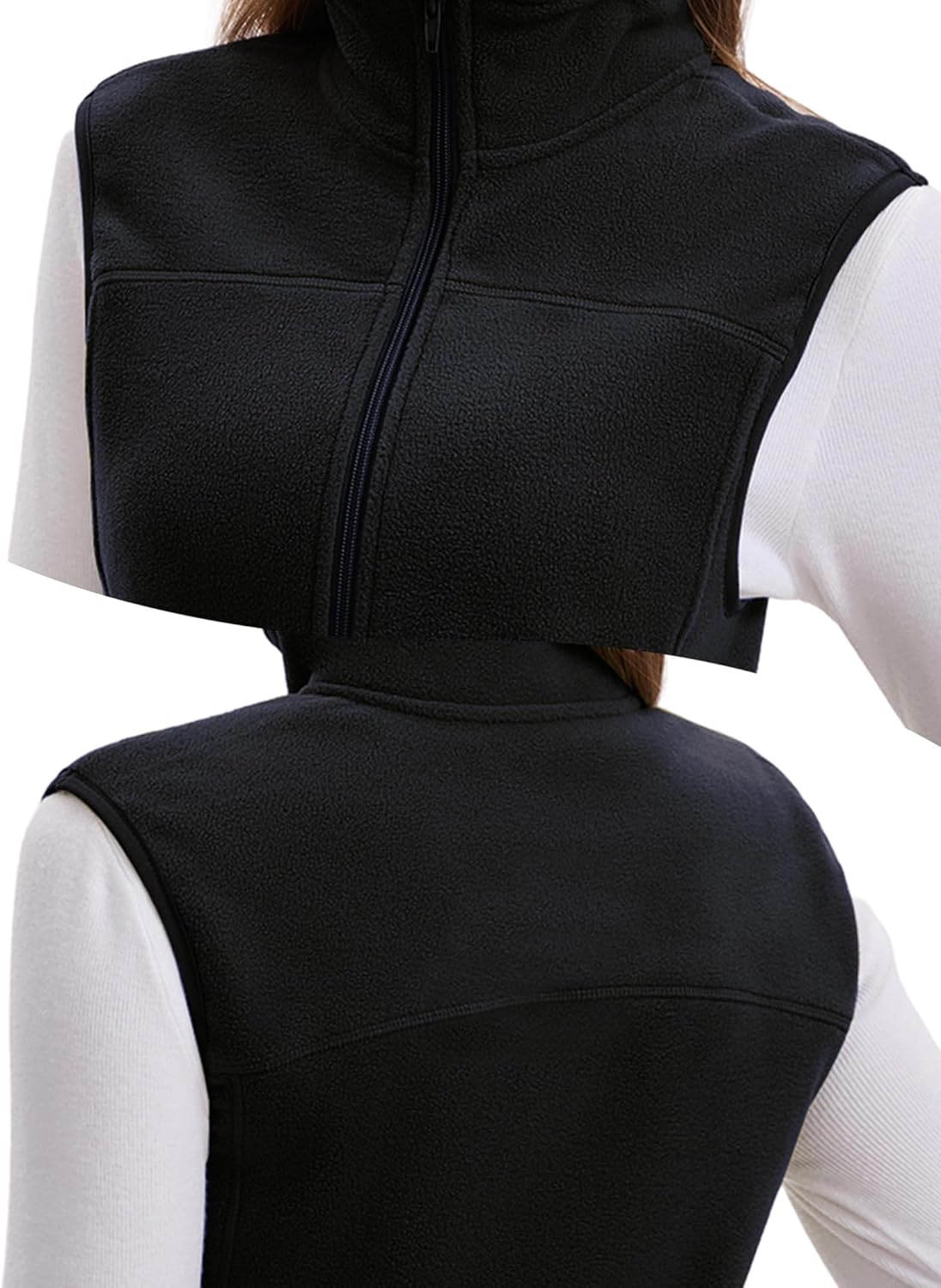 Women's Fleece Vest Lightweight Warm Outdoor Polar Vest with 4 Pockets for Spring Casual Fashion (XS - XXL) - Image 6