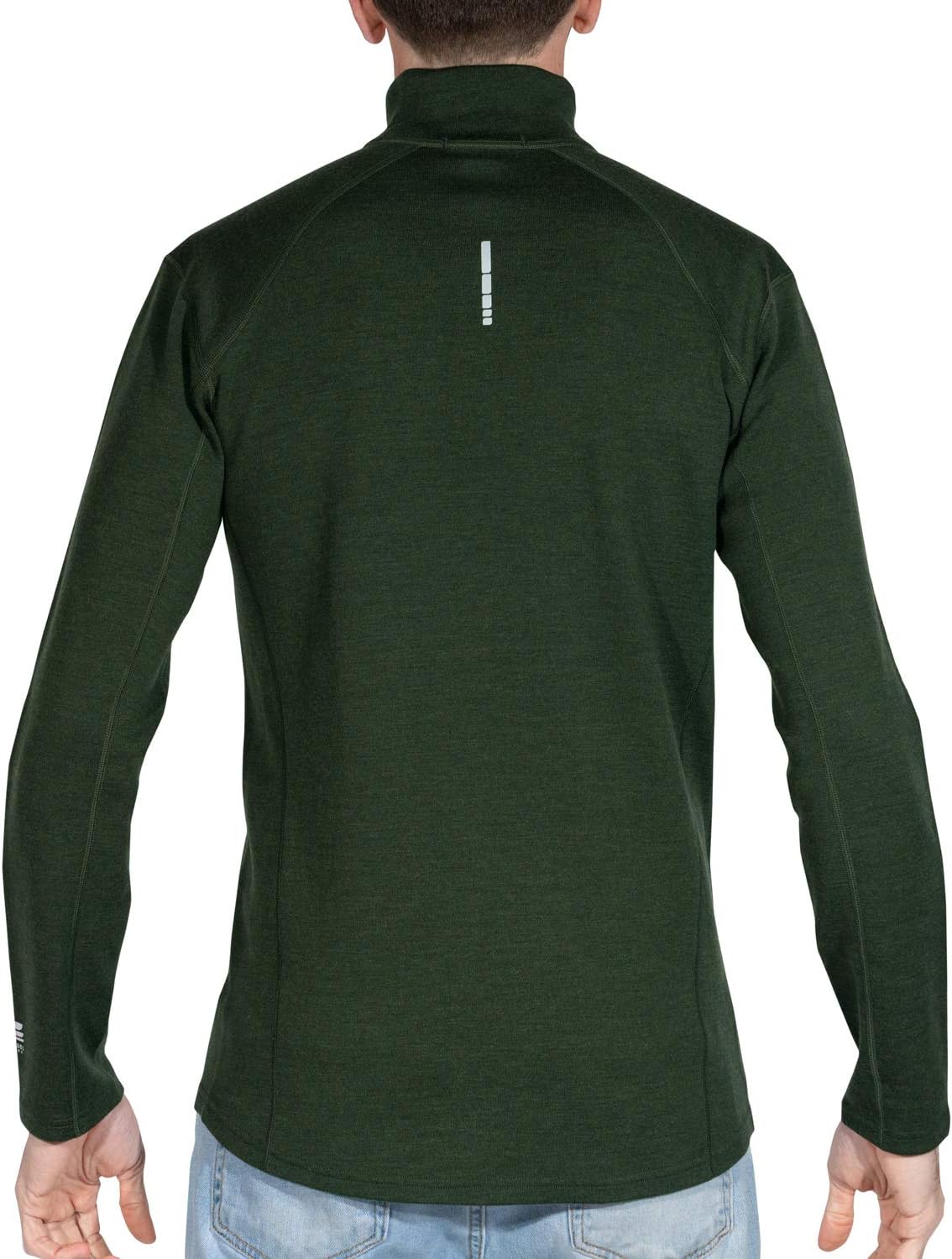 MERIWOOL Mens Base Layer 100% Merino Wool Heavyweight 400g Half Zip Sweater for Men - Image 2