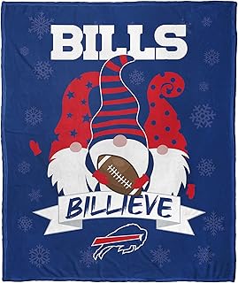 Northwest NFL Buffalo Bills Gnomie Love Silk Touch Throw Blanket, Team Colors, 50" x 60"