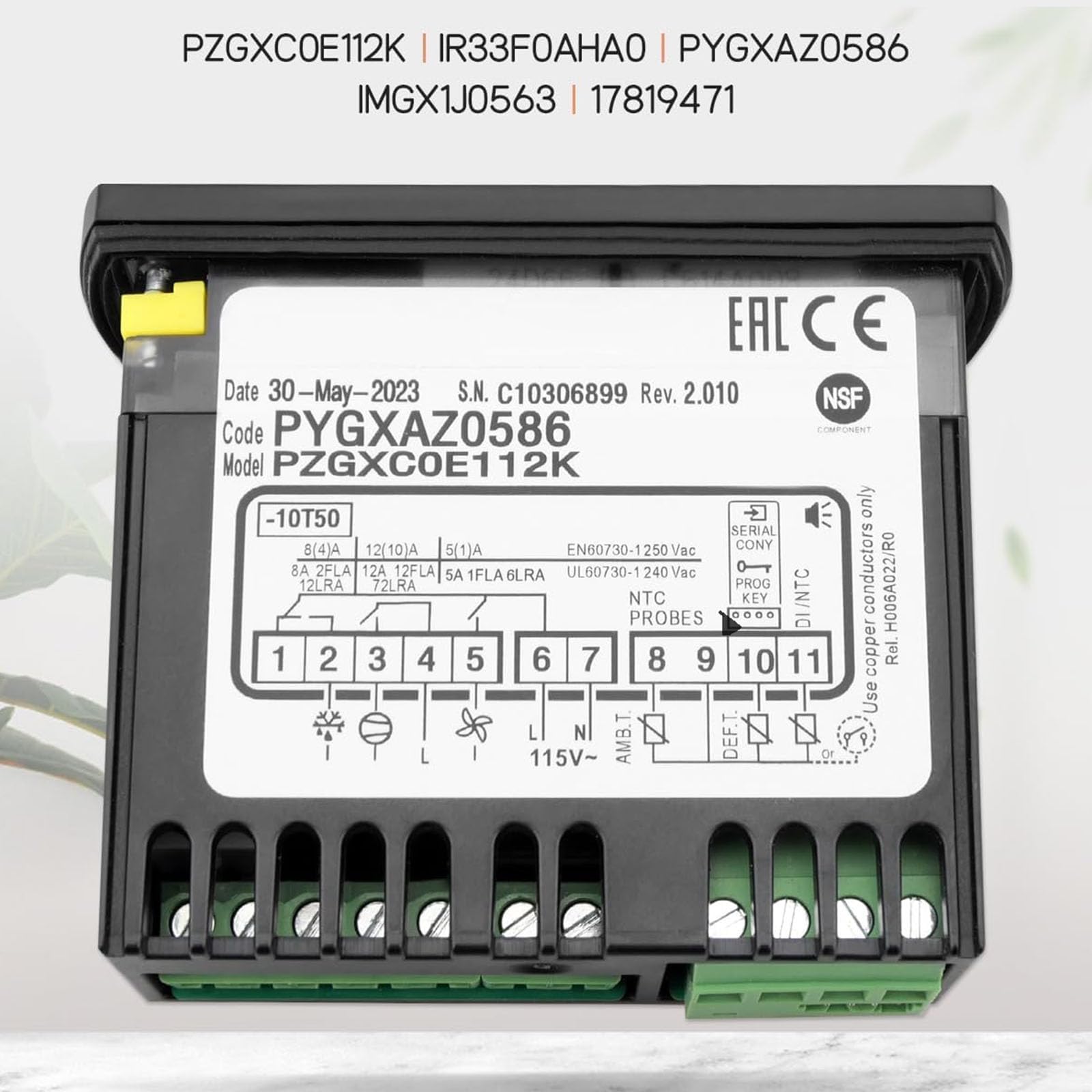 Unité de contrôle de température industrielle avec thermostat numérique à temps de réponse rapide, parfait pour les applications de stockage des aliments Contrôle intelligent de la température du