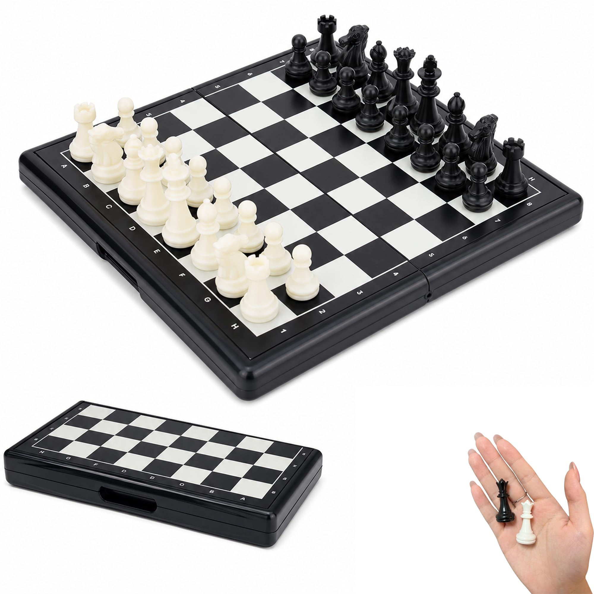 Mini Magnetic Chess Set - Portable Folding Travel Board For Adults