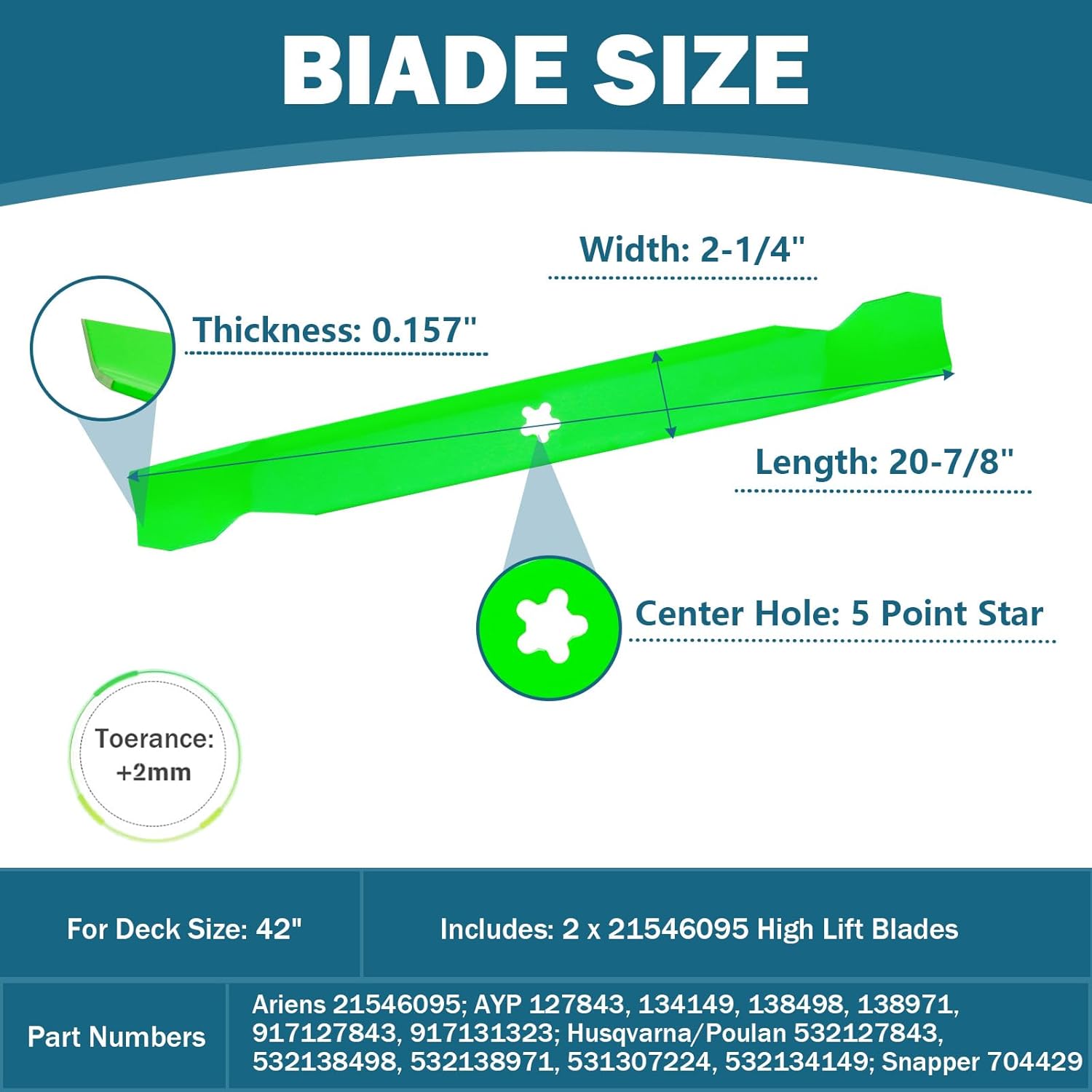 42" Deck Rebuild Kit Fits Crafts man LT1000 LT2000 DLT3000 DYT4000 Hus qvarna YTH1542XP, 2 Spindles (130794), 2 Blades (127843), 1 Be lt (21547082), 2 Idlers (153535),2 Idlers (173438 173437).