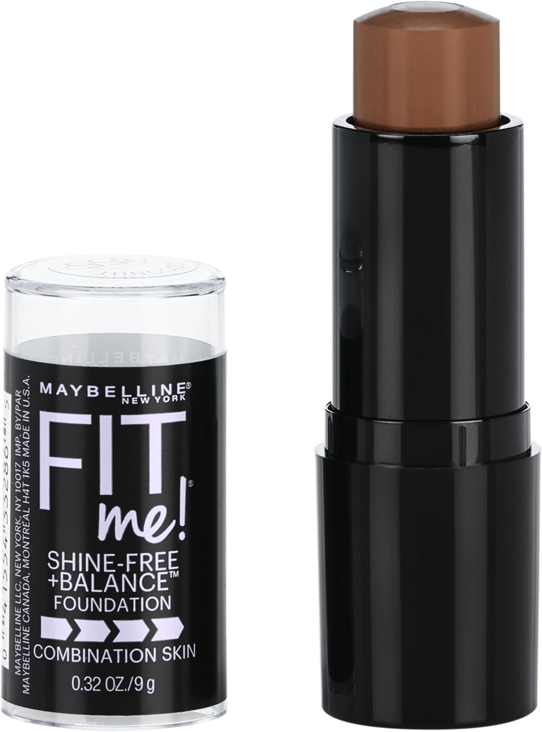 New York Fit Me Shine-Free + Balance Stick Foundation, Coconut, 0.32 oz.