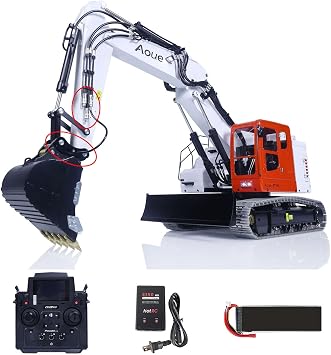 LESU Aoue ET26L 1/14 Metal RC Hydraulic Excavator 3 Arms RC Diggers Construction Vehicles Model Light PL18EV Radio