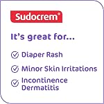 Sudocrem - Crème contre l'érythème fessier pour bébé, apaise, guérit et protège, soulagement et traitement de l'érythème fessier, crème à l'oxyde de zinc - 250g