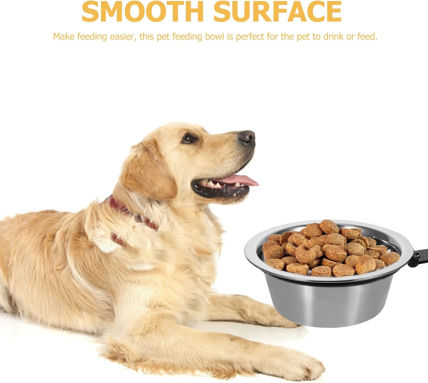 Balacoo Elevated Dog Bowl: Wall Mounted Stainless Steel Dog Food and Water Bowl - Raised Cat Feeder for Pet Comfort Feeding - Feeder Replacemen