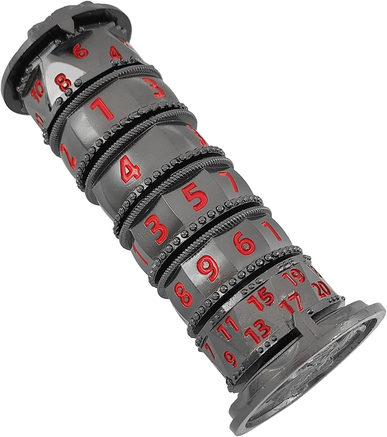 Pagoda Dice Spinner for Dungeons and Dragons,Metal D&D Unique Roulette Dice,D4 D6 D8 D10 D12 D20 D% for Dungeons and Dragons DND Gifts RPG Role Playing Gaming Dice(Red)