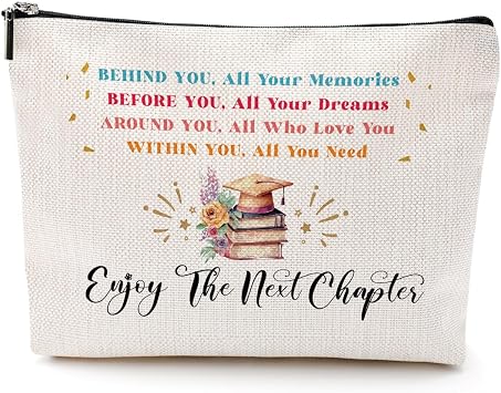 Inspirational Graduation Gifts Cosmetic Bag Class of 2025 Senior 2025 Makeup Bag Nurse Phd Graduation Gifts University College Middle Masters Degree Graduation Gifts for Women Friends BFF Makeup Pouch