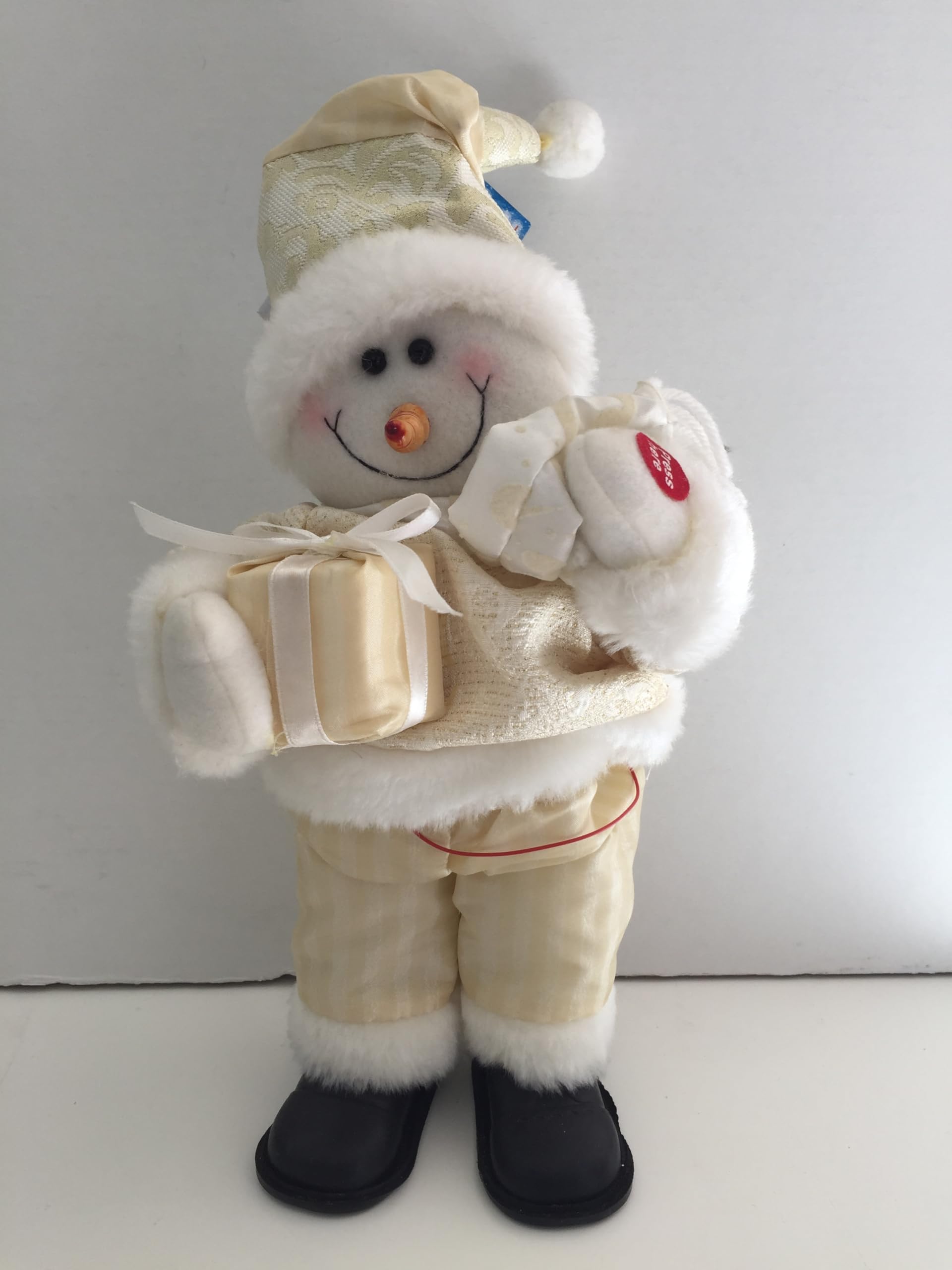 Muñeco de nieve en movimiento, color blanco, 42 cm de altura 13 cm de ancho