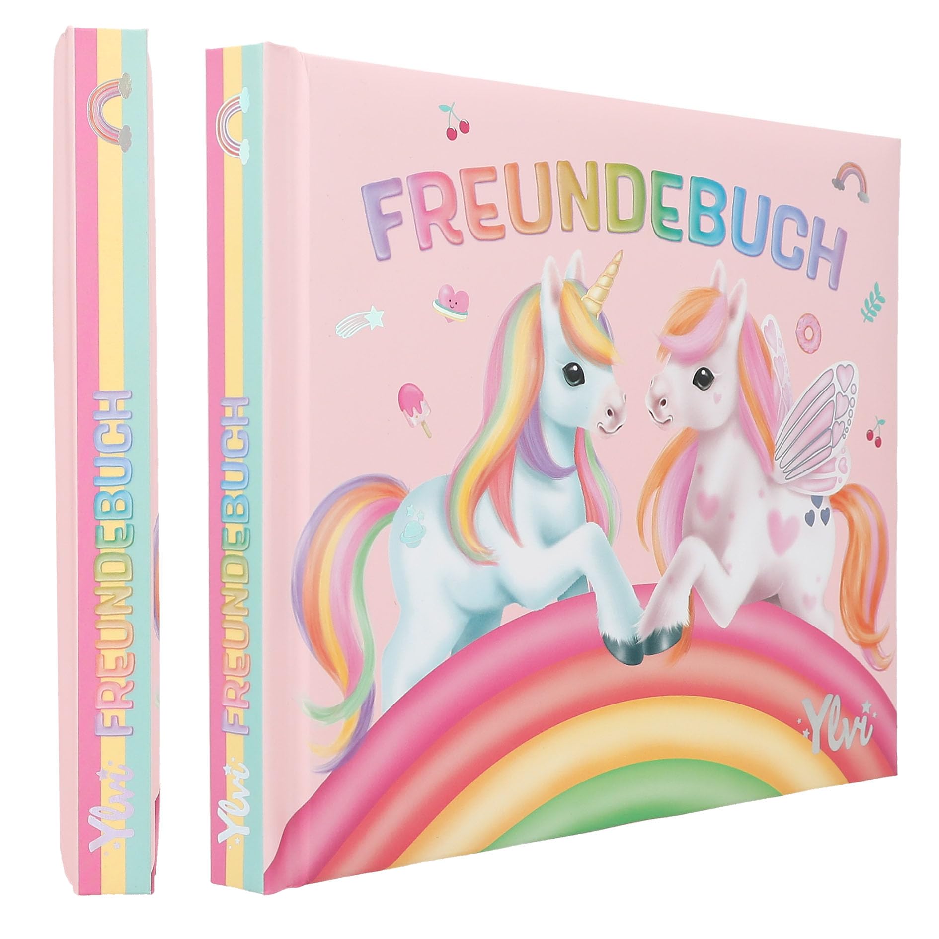Depesche Ylvi Livre des Amis Rose Licorne Arc-en-Ciel 108 Pages