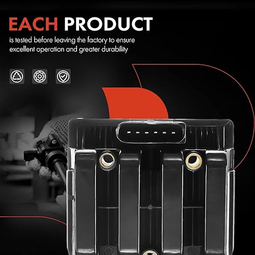 Miniatura 6 de A-Premium Paquete de bobinas de encendido del motor compatible con Volkswagen Jetta 2001-2005, Beetle 1998-2011, Golf 2001-2006, Golf City