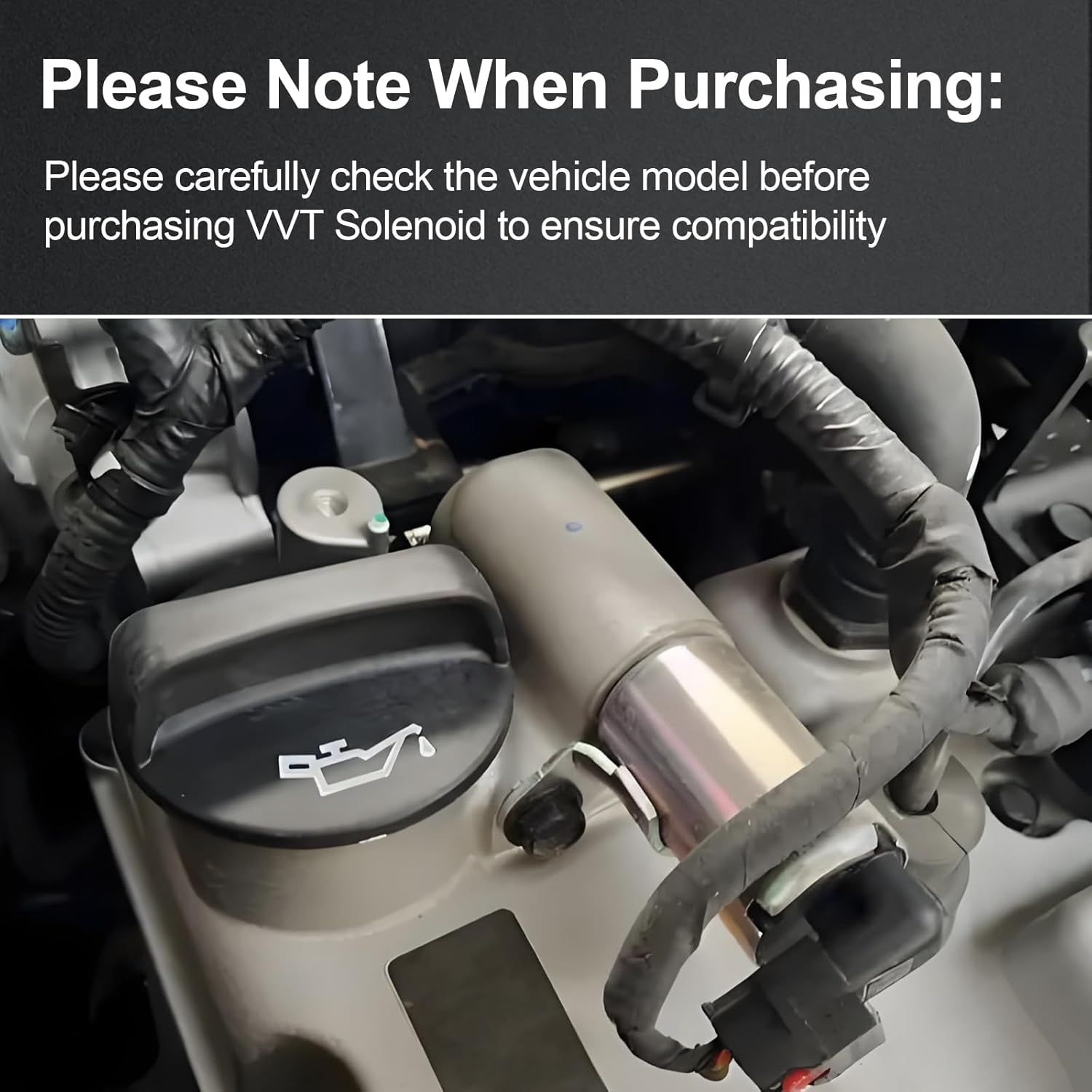Variable Valve Timing VVT Solenoid Fits for Chevy Caprice Malibu Traverse Impala Equinox, for GMC Terrain Acadia Limited, for Buick Cadillac 3.6L - Camshaft Actuator Solenoid Replace 12586722 4PCS
