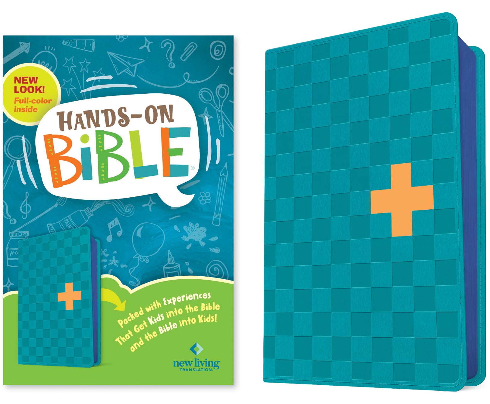 NLT Hands-On Bible, Third Edition (Leatherlike, Blue Check Cross): Nlt Hands-on Bible - Leatherlike, Blue Check Cross: New Living Translation, Blue Check Cross, Leatherlike