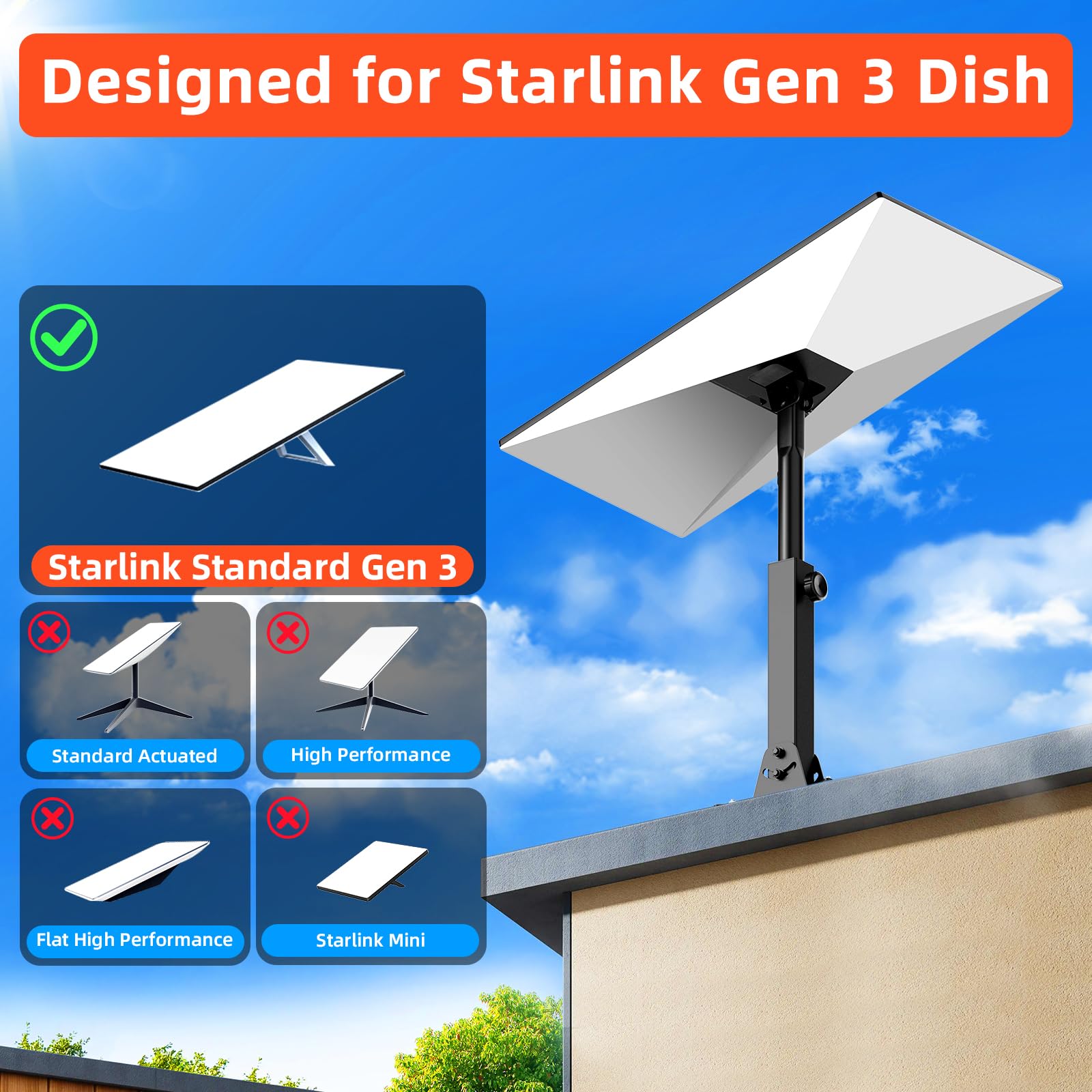 Supporto da tetto per Starlink Gen 3