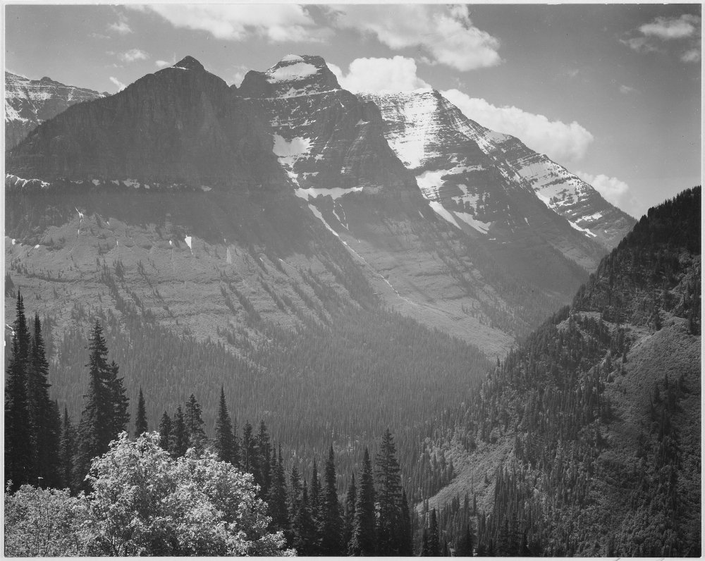 Lac McDonald, lac et montagnes du parc national des Glaciers par Ansel