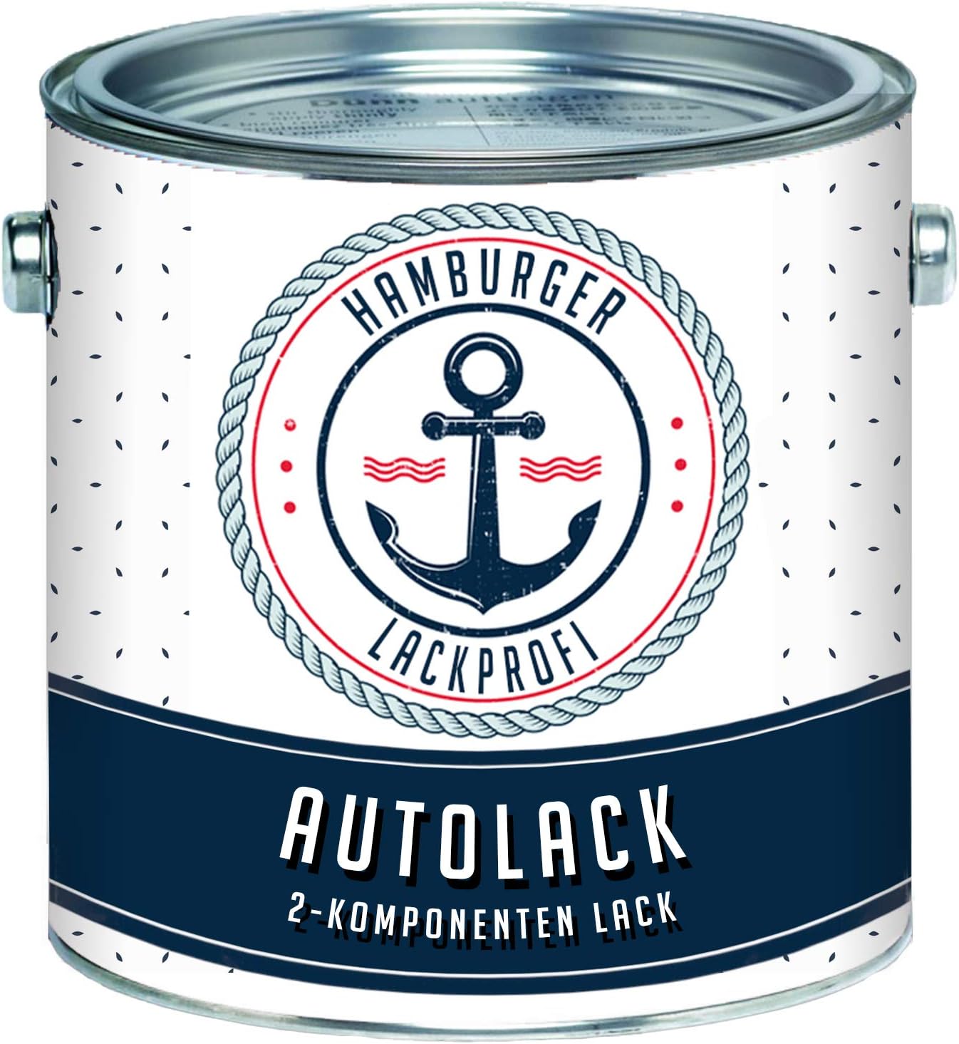 Hamburger Lack-Profi 2K Car Paint Shiny Silver Grey RAL 7001 Grey in Set Top Coat – High Opaque – Rust Protection – Scratch and Impact Resistant (1 L)