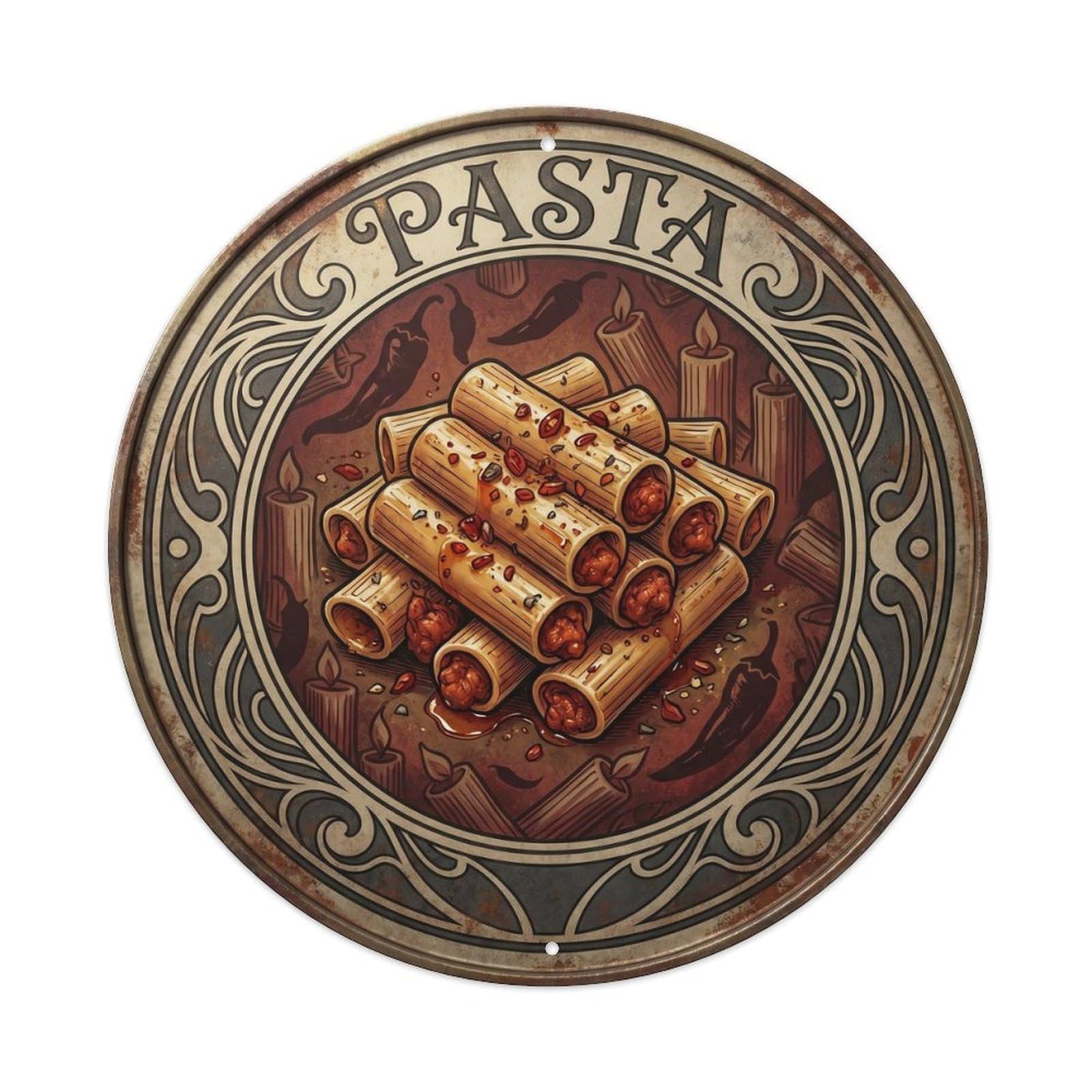 Italian Restaurant Pasta Cucina Italiana Nostalgic Metal Tin Sign