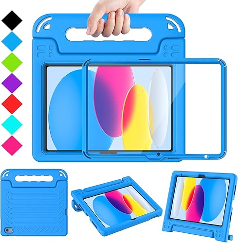 TIRIN Funda infantil para iPad de 109 pulgadas 2022 funda de protección contra caídas completas con protector de pantalla integrado y soporte