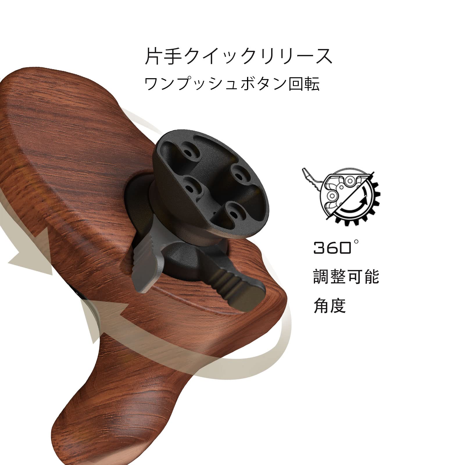 Tilta TA-AWH8-R-B 右側 NATO Tilta Advanced Right-Side Wooden Handle TA-AWH8-R-B B&H Photo