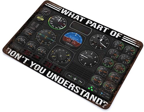 Miniatura 3 de Letrero de metal grueso y duradero con texto en inglés What Part of Don't You Understand Pilot, regalos de piloto, decoración de aviación,