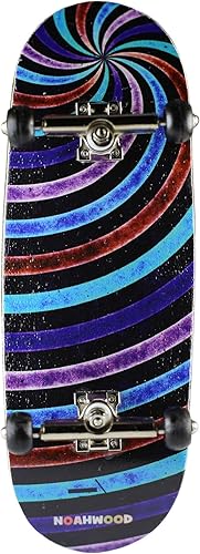 Juego completo de diapasones de madera (Noah Team 8.0 Kickflip Deck 1.339 in, SilveryTrucks 1.339 in, ruedas esféricas negras PRO) (3.937 x 1.339