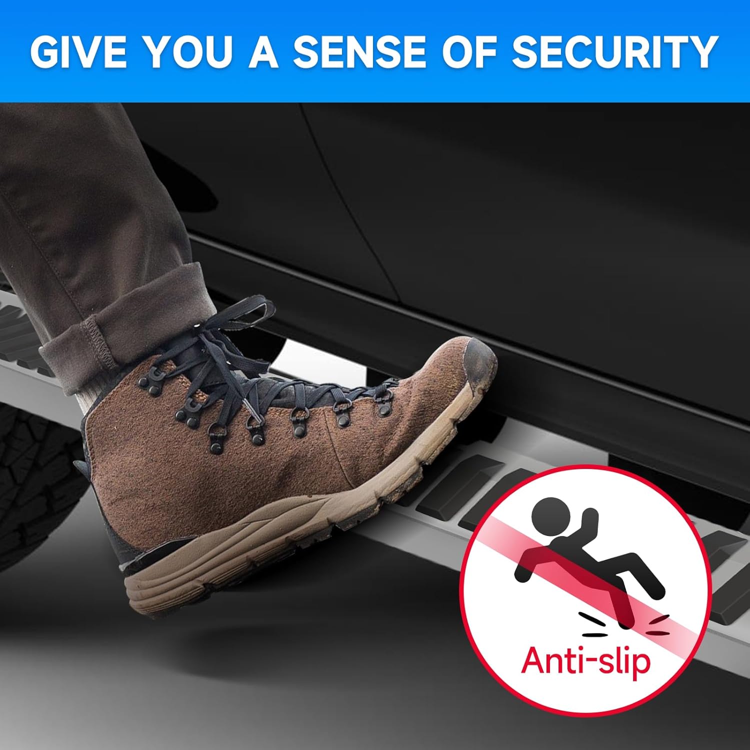 ELH 6.3 Inches Running Boards Fit for 15-23 Ford F150 SuperCrew Cab 4 Full Size Doors 2015-2023 F-150 Side Step Rail Nerf Bars Black with 6 Brackets (White)