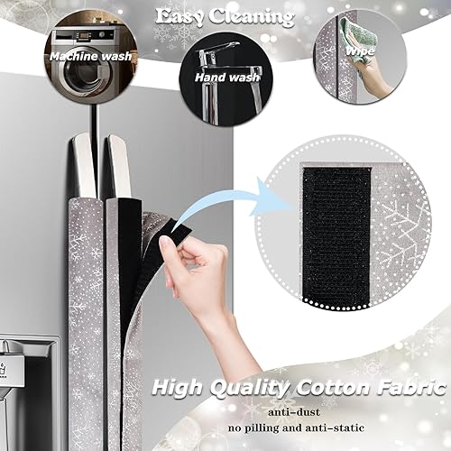 Miniatura 5 de 3 fundas para manijas de puerta de refrigerador, decoración de cocina, mantiene el electrodoméstico limpio, antiestático, para nevera, lavavajillas,