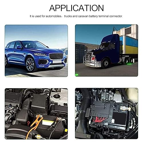 Miniatura 2 de Aramox Terminal de cable de batería, 10 pares de abrazaderas de terminal de cable de batería, juego de conectores positivos negativos para