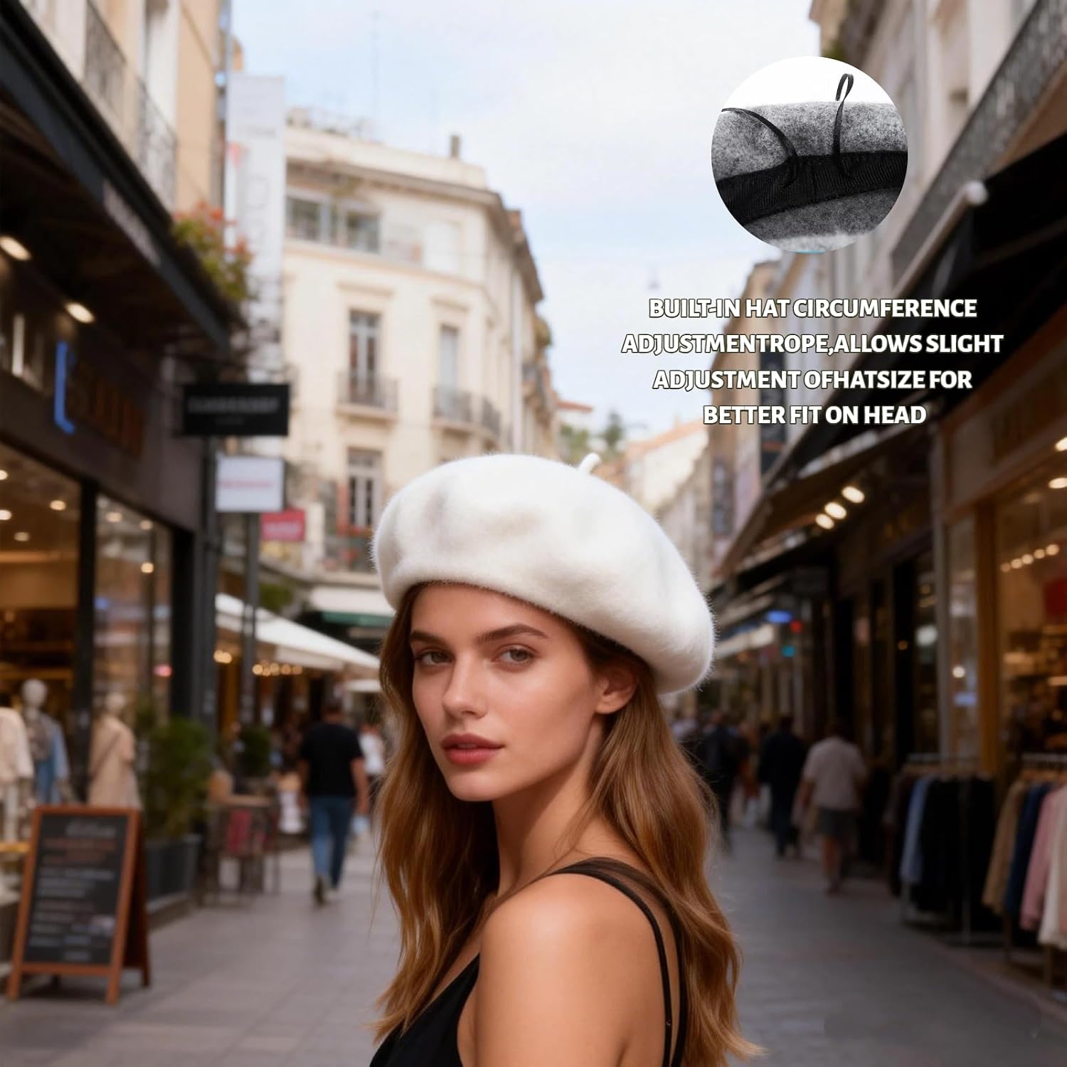 Women French Wool Beret Hats - Classic Beanie Winter Cap - Unisex Wool Hat for Men & Women, Cosplay, Costume Party