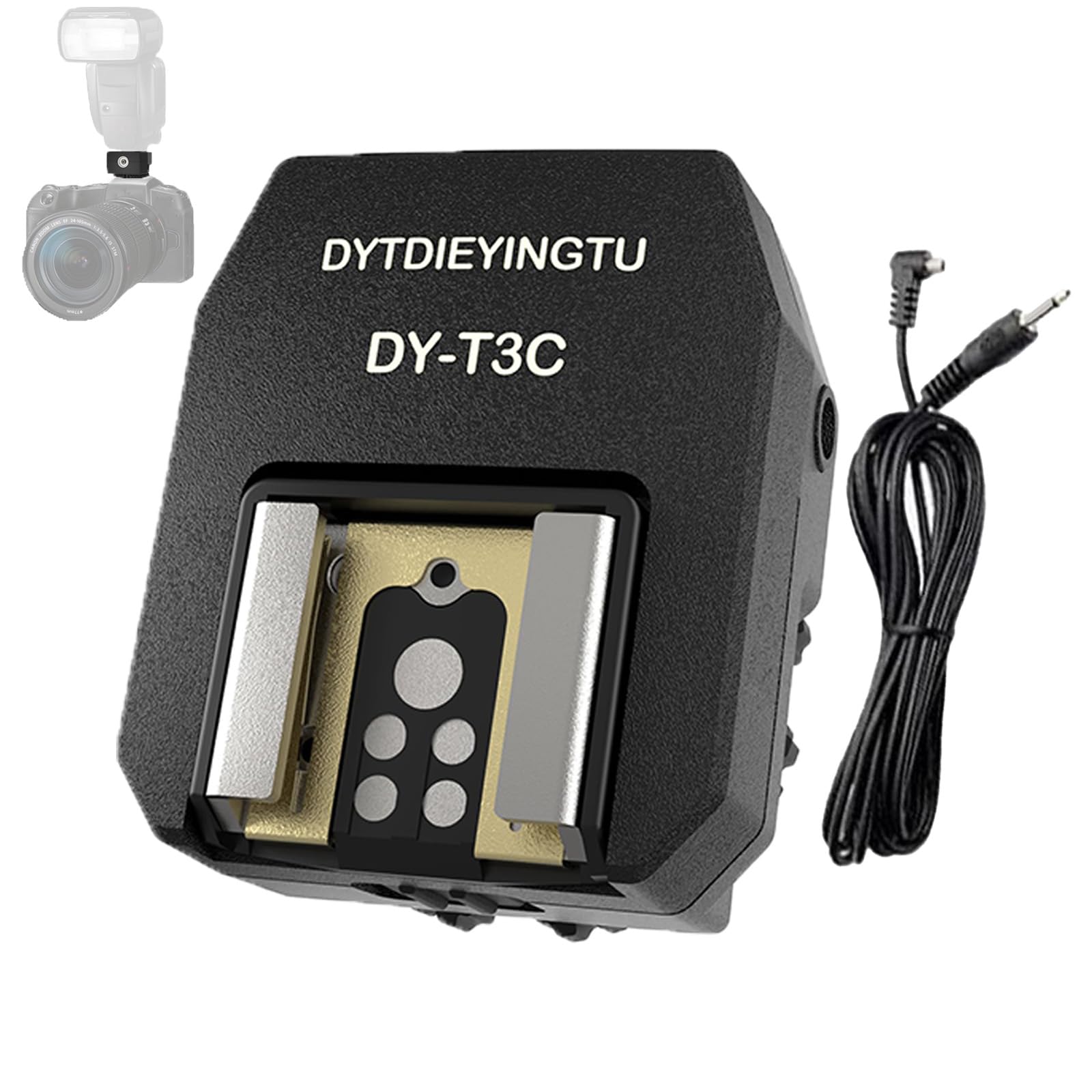 Hot Shoe Multi-Function Adapter for Canon Cameras with 3 PC Sync Ports, Multi-Flash Trigger for Studio Strobe & Speedlite, Supports E-TTL Single Flash & Manual Sync up to 4 Lights-picture-18
