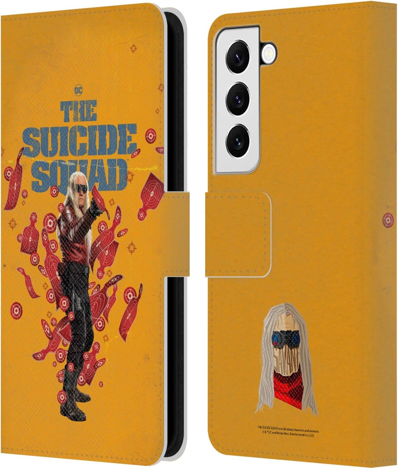 Head Case Designs Officially Licensed The Suicide Squad 2021 Savant Character Poster Leather Wallet Case Compatible with Samsung Galaxy S22 5G