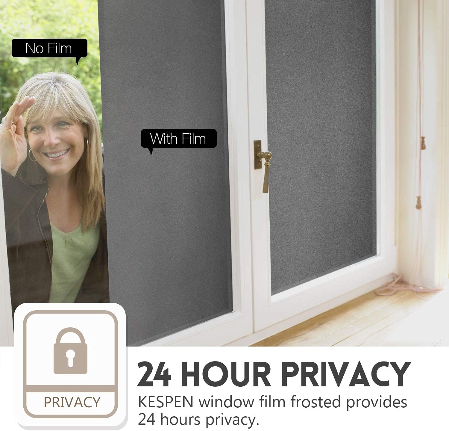 One Way Daytime Privacy Heat Blocking Window Film and 24 Hours Privacy Frosted Window Tint