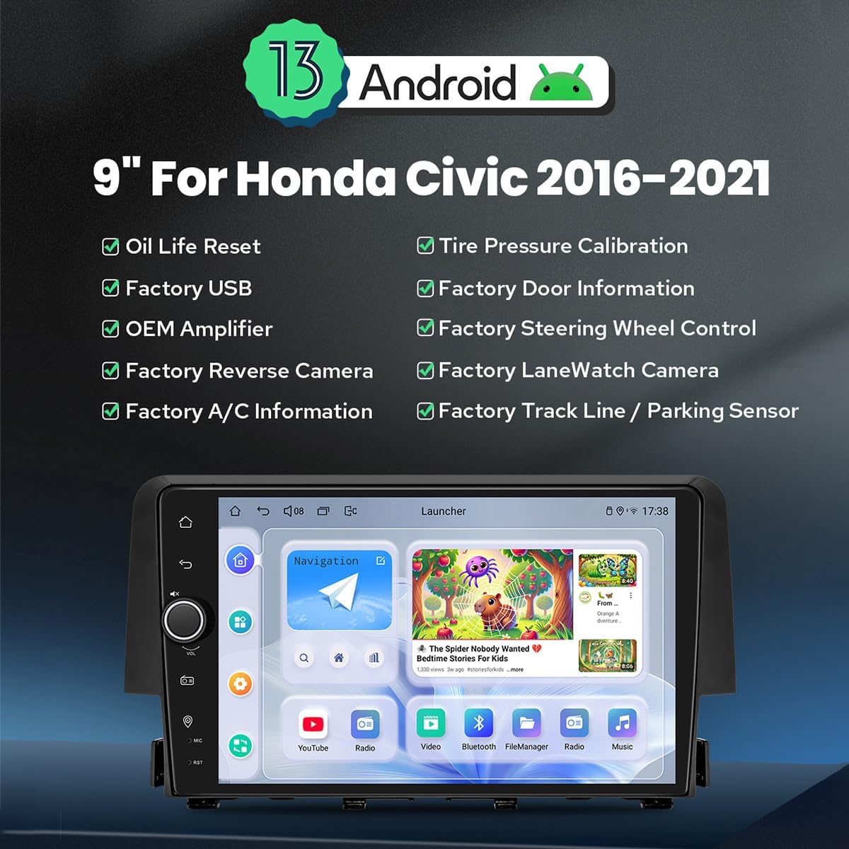 Android 13 features for Honda Civic