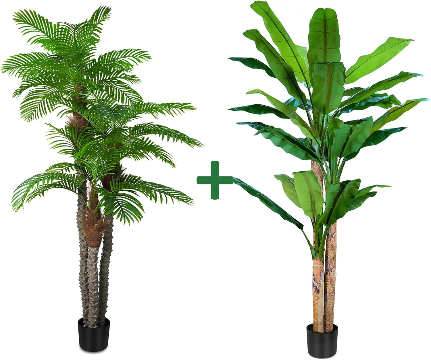 AnTing 8.5ft Artificial Palm Tree Triple Tropical
