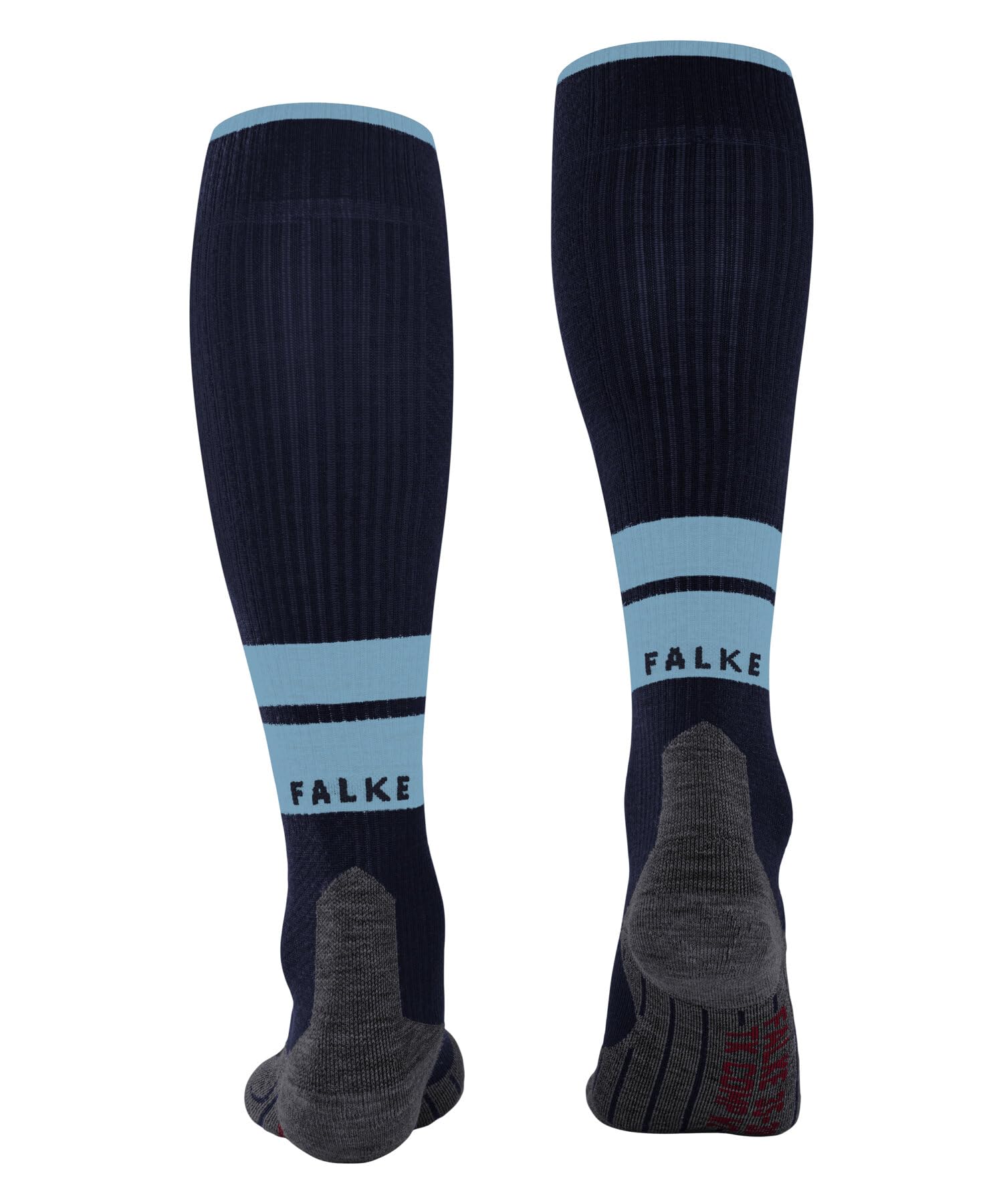 FALKE Mężczyźni Skarpety do wędrówek TK Compression M Kh wełna materiał funkcjonalny kompresyjne 1 Para, Niebieski Marine 6120 - Obwód łydki W3, 43-46 W3