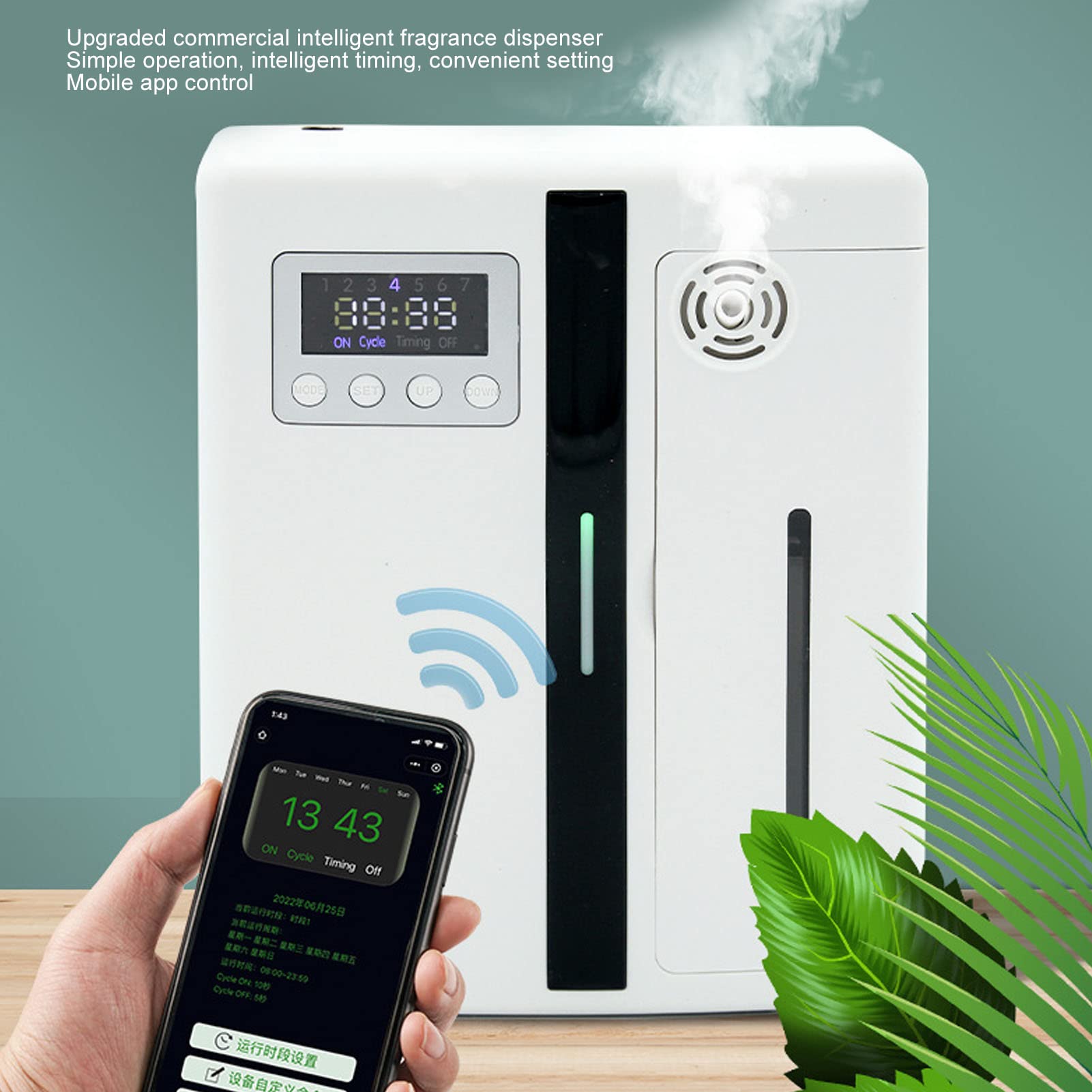 Asixxsix Machine à Air Intelligent, Diffuseur Professionnel D'huile Essentielle sans Eau avec Diffuseur D'arôme Automatique Technique de Nébulisation pour Huiles Essentielles pour Grande