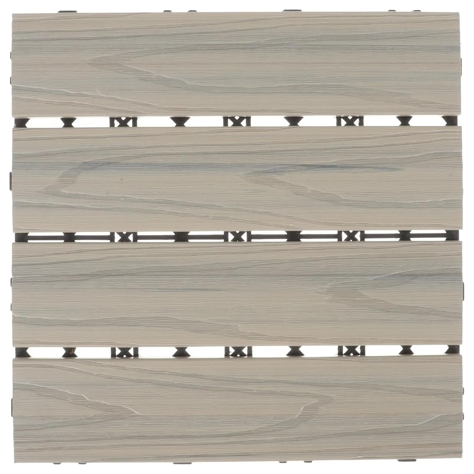 Baldosas De Terraza Exterior Suelo de madera y plástico, 10 piezas, baldosas impermeables for terraza, jardín, balcón, baño, exterior, interior, empalme suelo