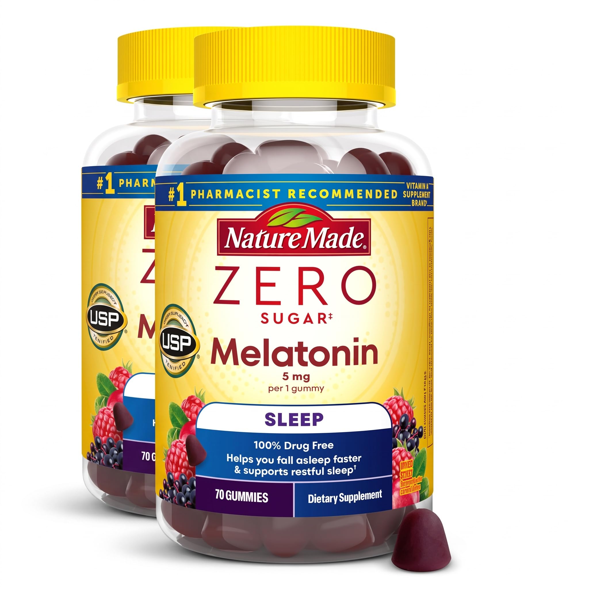 Nature Made Zero Sugar Melatonin 5mg, 70 Sugar Free Melatonin Gummies — Amazon image 11