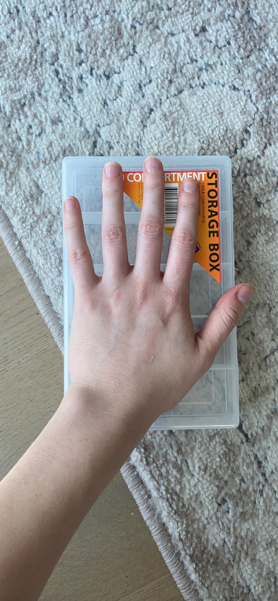 1H030 5 COMPARTMENT STORAGE BOX SMALL PLASTIC CASE FISCHER PLASTIC 1H-030 main image 0